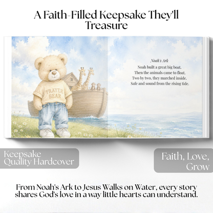 My Personalized Bible Story Book, Christian Keepsake Gift, Baptism Gift, Faith Based Storybook for Kids