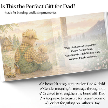 Personalized Construction Dad Book, Father’s Day Gift from Child, Custom Daddy Storybook, Blue Collar Dad Keepsake Gift