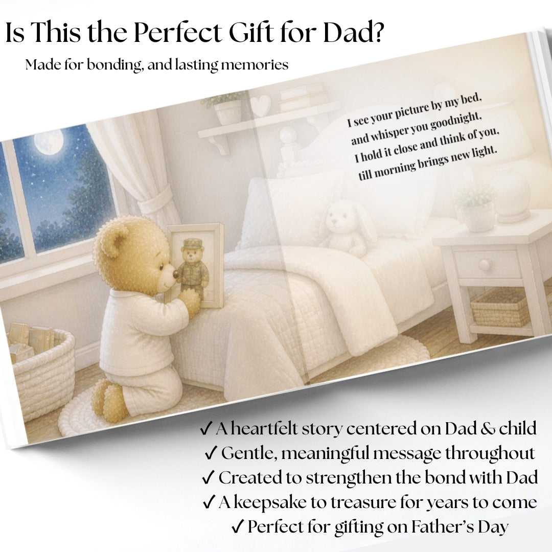 Personalized Military Dad Book, Deployment Gift From Kids, Fathers Day Military Daddy Keepsake Story