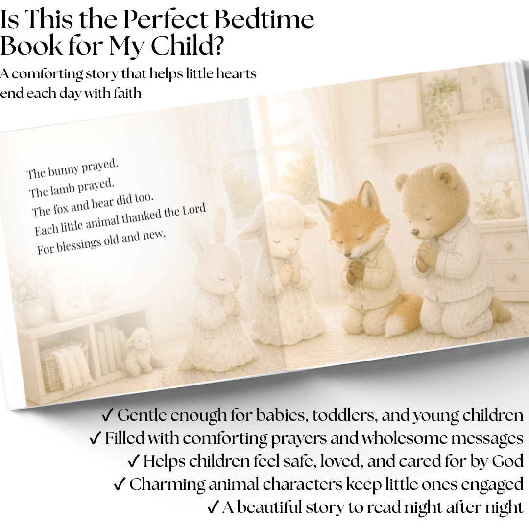 Personalized Christian Book, Bedtime Prayer Book for Kids, Custom Name Faith Based Storybook, Christian Keepsake Gift