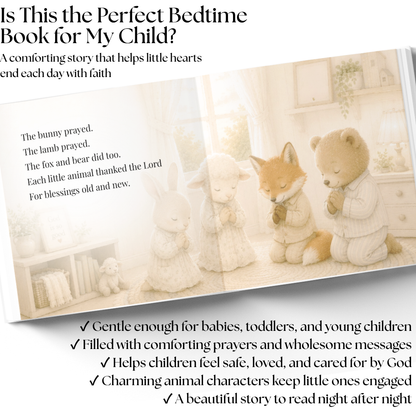 Personalized Christian Book, Bedtime Prayer Book for Kids, Custom Name Faith Based Storybook, Christian Keepsake Gift