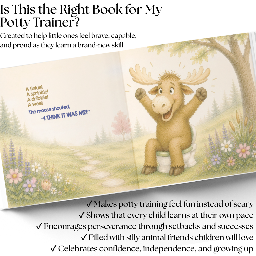 Personalized Potty Training Book for Toddlers | Everybody Poops Except the Moose | Custom Toilet Learning Story | Potty Training Gift