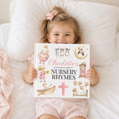 Personalized Christian Nursery Rhymes Book, Custom Faith Gift for Kids, Baptism Gift, Baby Dedication, Easter Gift, Christian Keepsake