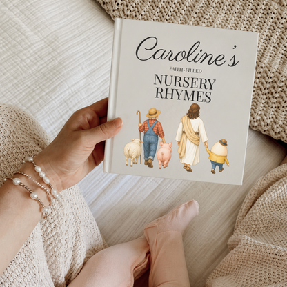 Personalized Christian Nursery Rhymes Book, Custom Baby Name Storybook, Baby Shower Gift for Boy or Girl, First Birthday Gift, Baby Keepsake