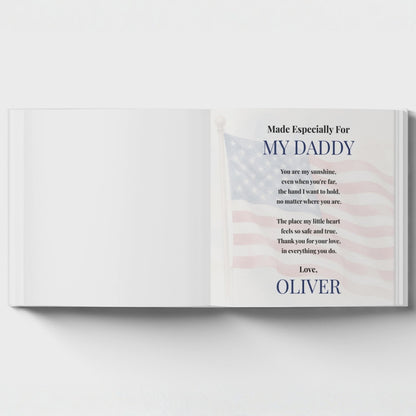 Personalized Military Dad Book, Deployment Gift From Kids, Fathers Day Military Daddy Keepsake Story