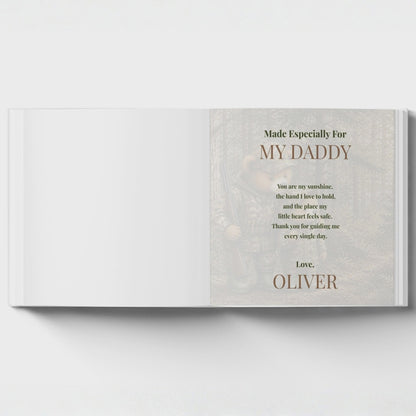 Personalized Hunting Dad Book, Fathers Day Gift From Kids, Custom Outdoorsman Daddy Story Keepsake